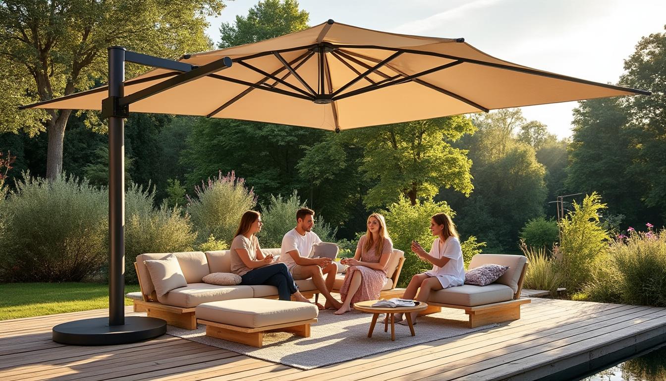 Bien choisir les matériaux durables pour un parasol de jardin