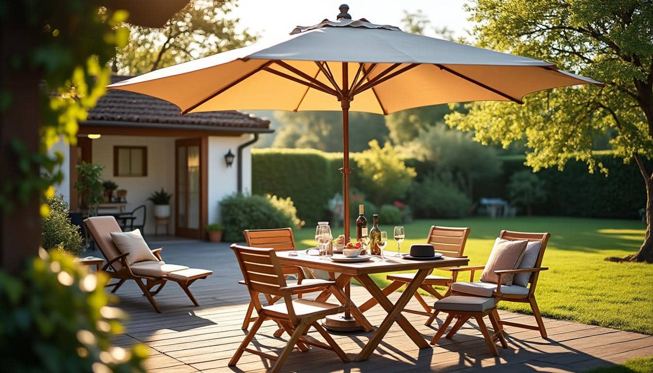 Comment assurer une protection solaire efficace avec un parasol dans votre jardin