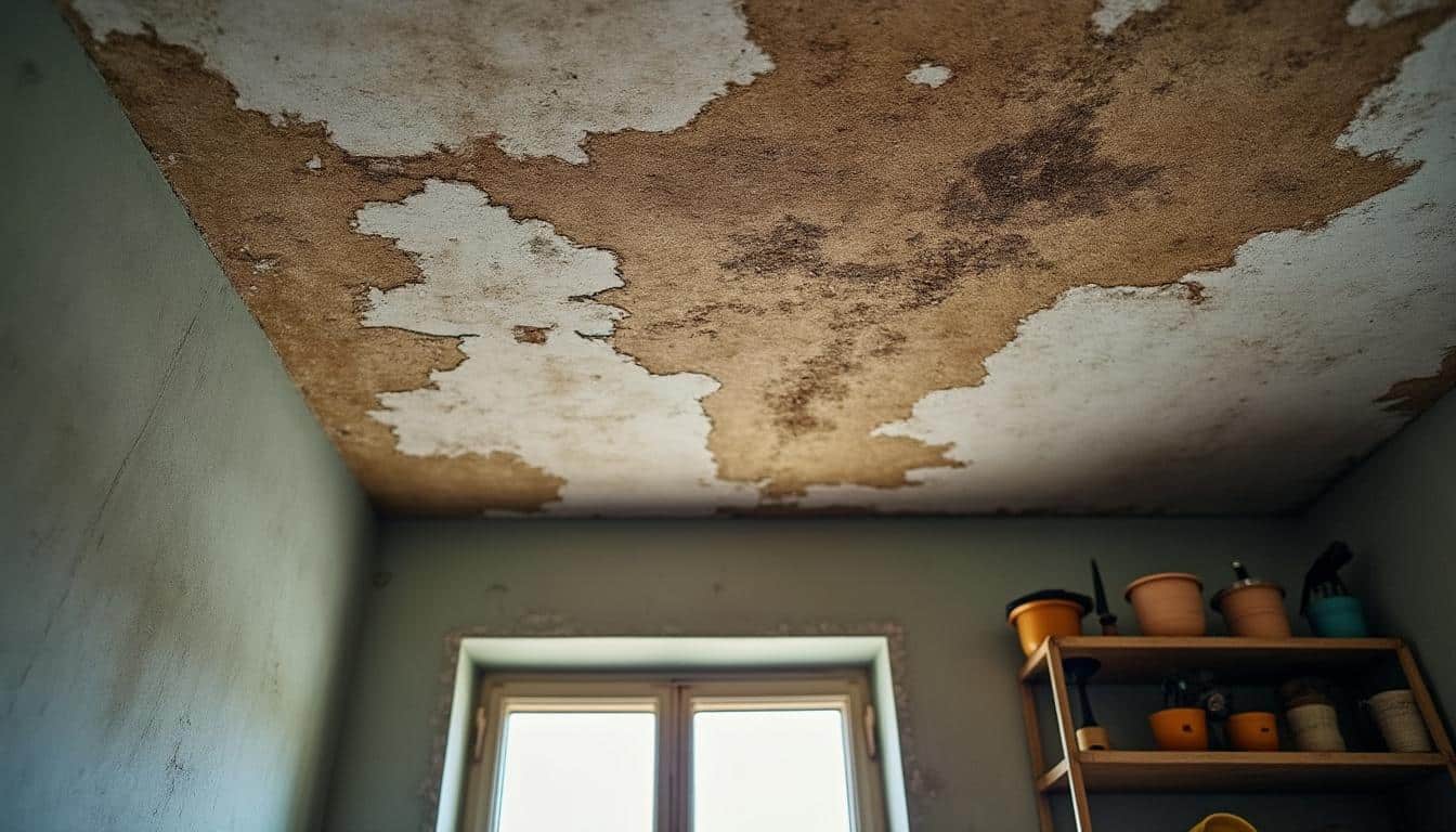 Comment traiter une tache au plafond causée par l'humidité de la cave