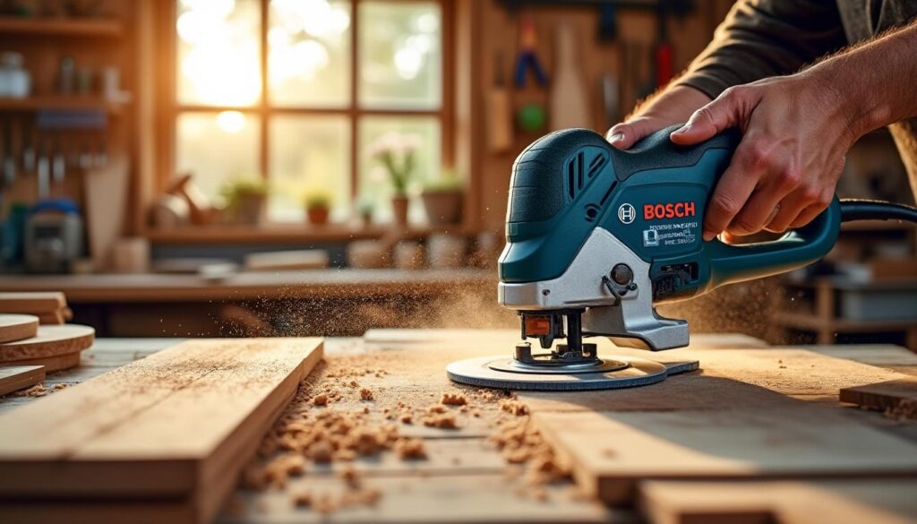 Scie à onglet radiale Bosch : précision et performance garanties