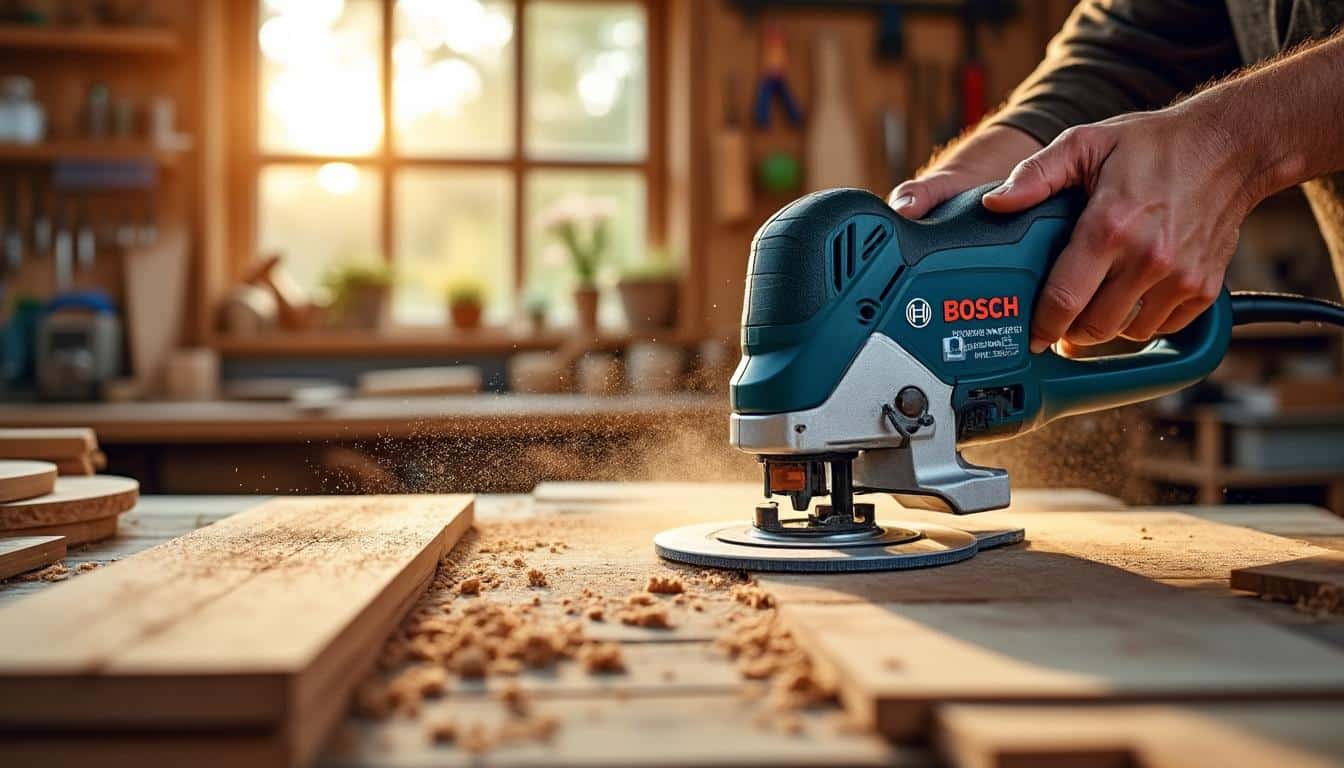 Scie à onglet radiale Bosch : précision et performance garanties