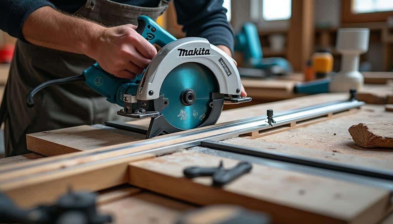 Scie circulaire avec rail de guidage Makita : précision et performance
