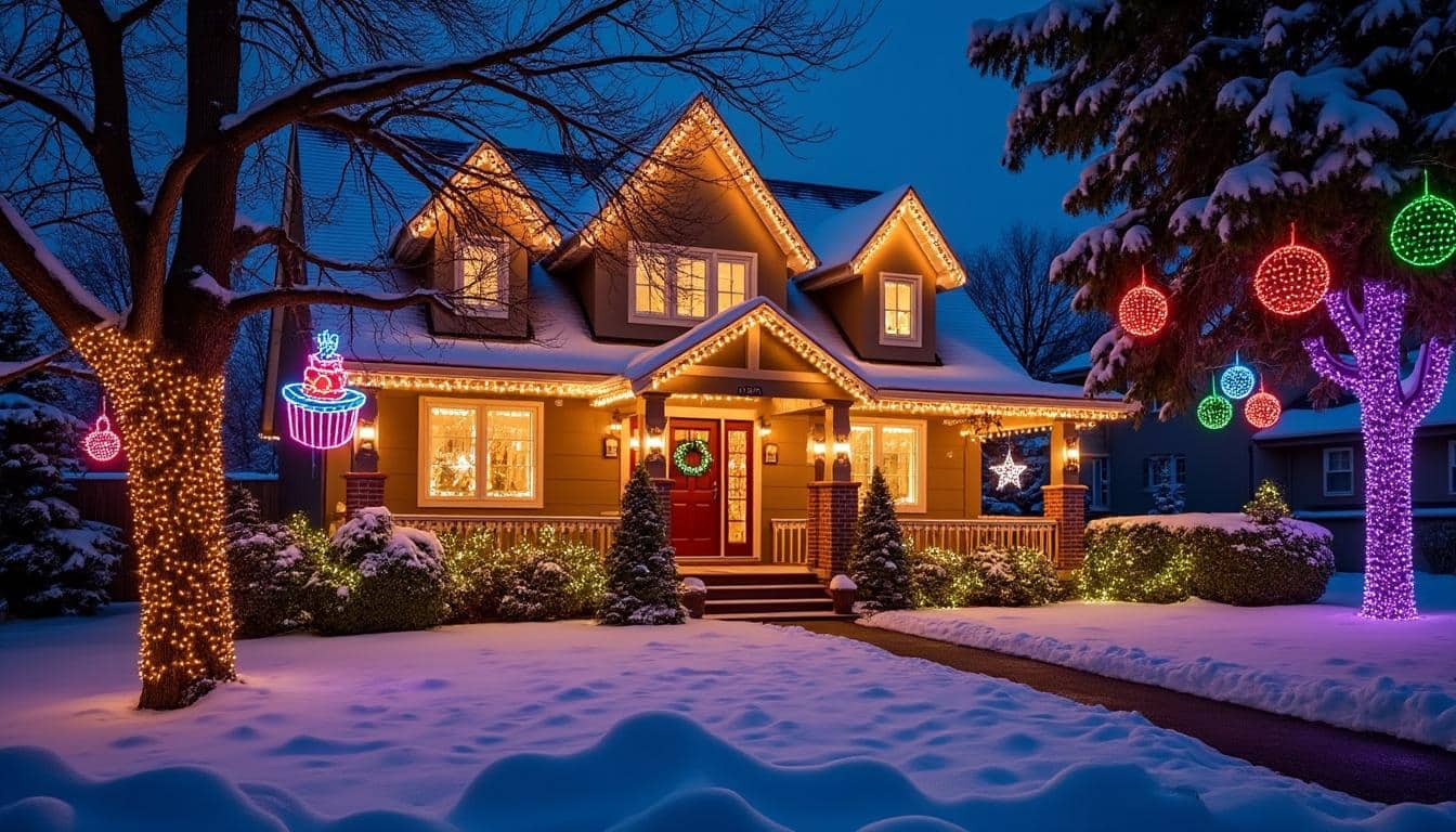 Illustration: Les différents formats et matériaux des décorations lumineuses pour l’extérieur