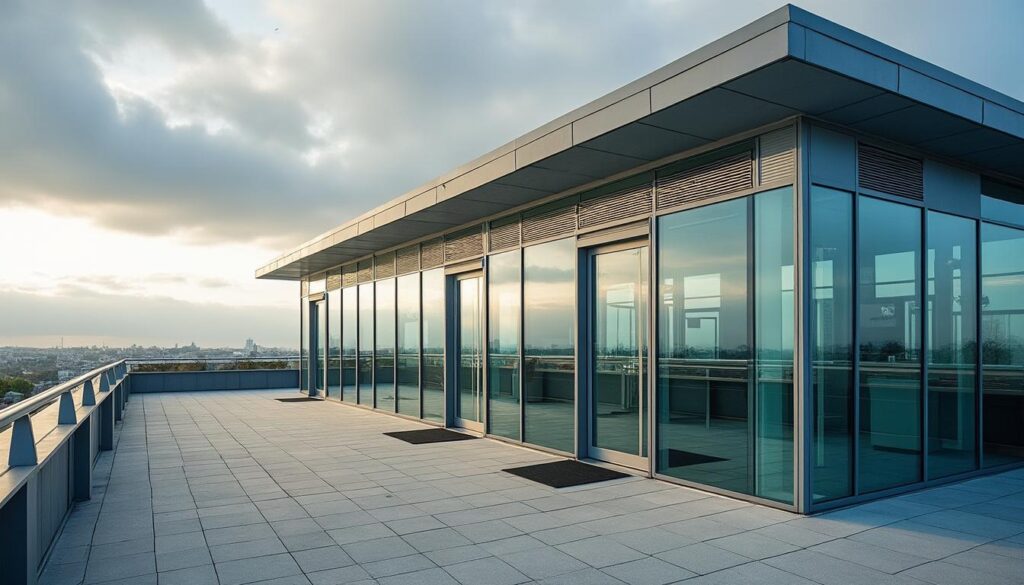 Édicule de toiture terrasse : accès sécurisé et ventilation optimale