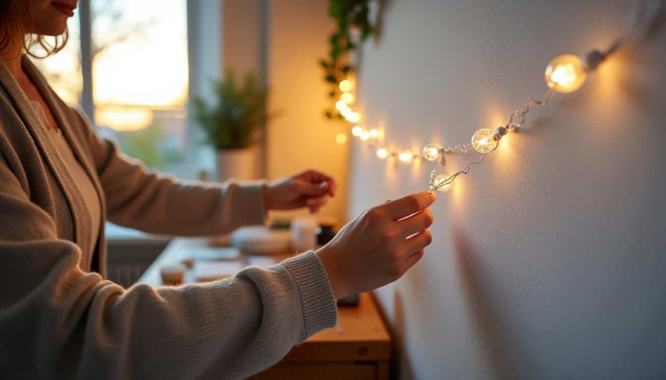 Illustration: Les meilleures méthodes pour fixer une guirlande lumineuse sans percer