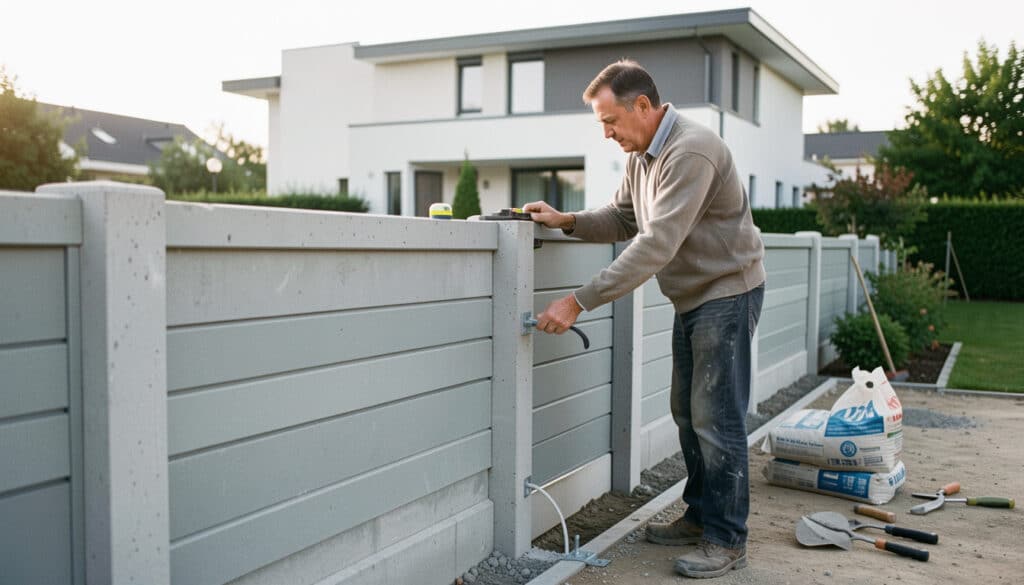 Comment rehausser une clôture avec des poteaux en béton